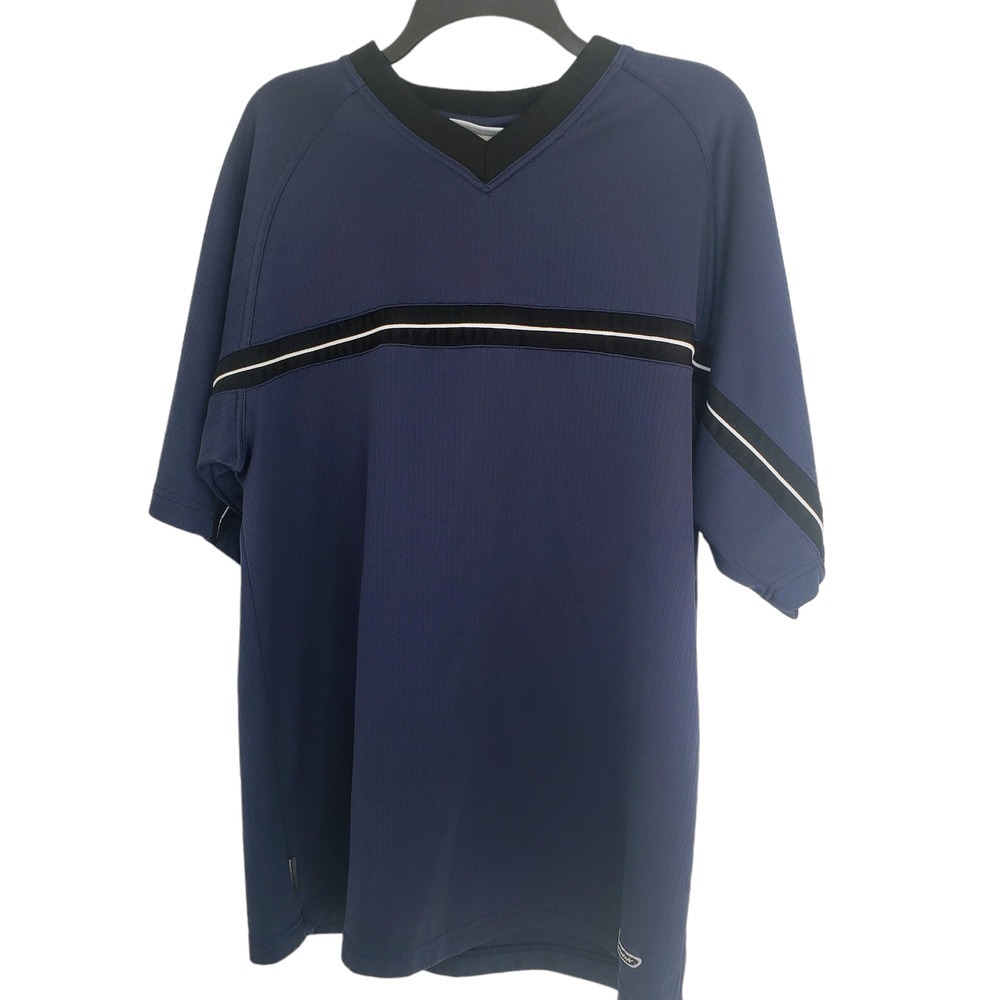 Reebok Blue Shirt Short Sleeve Pullover Breathable Size‎ XL